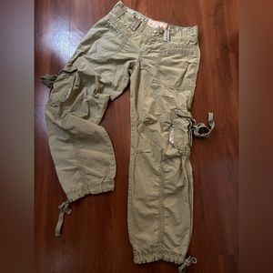 Abercrombie 6 cargo green pants y2k